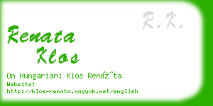 renata klos business card